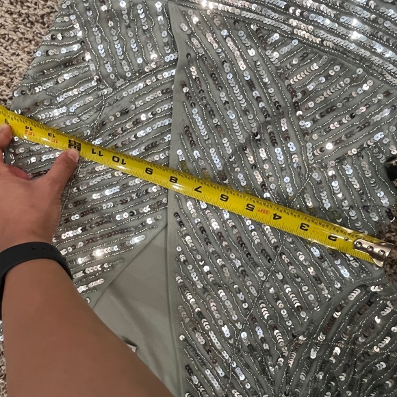 Frock and Frill Amelia Rose - Priscilla, Sage Silver Gown WITH CAPE ($300 value) - Picture 13 of 15